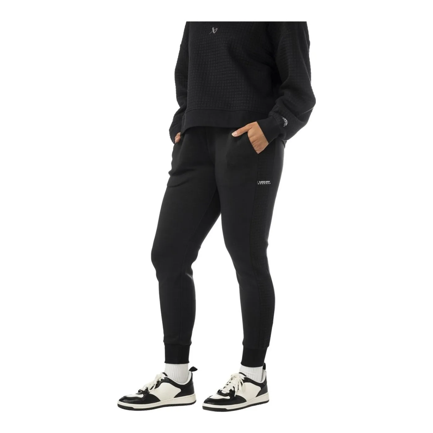 Clearance Byxa Quilted Fleece Womens Black Byxor Bauer|Dam Underdelar