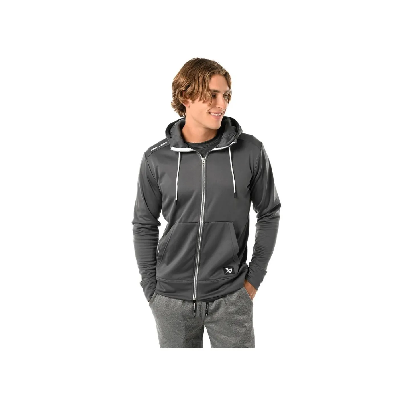 Sale Hoodie Team Fleece Zip Sr Grey Hoodies Senior