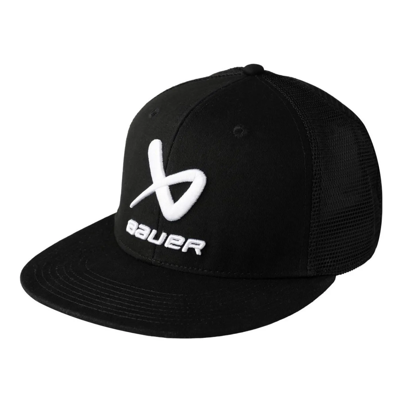 New Keps Core Flat Brim Yth Black Hockeykepsar Bauer