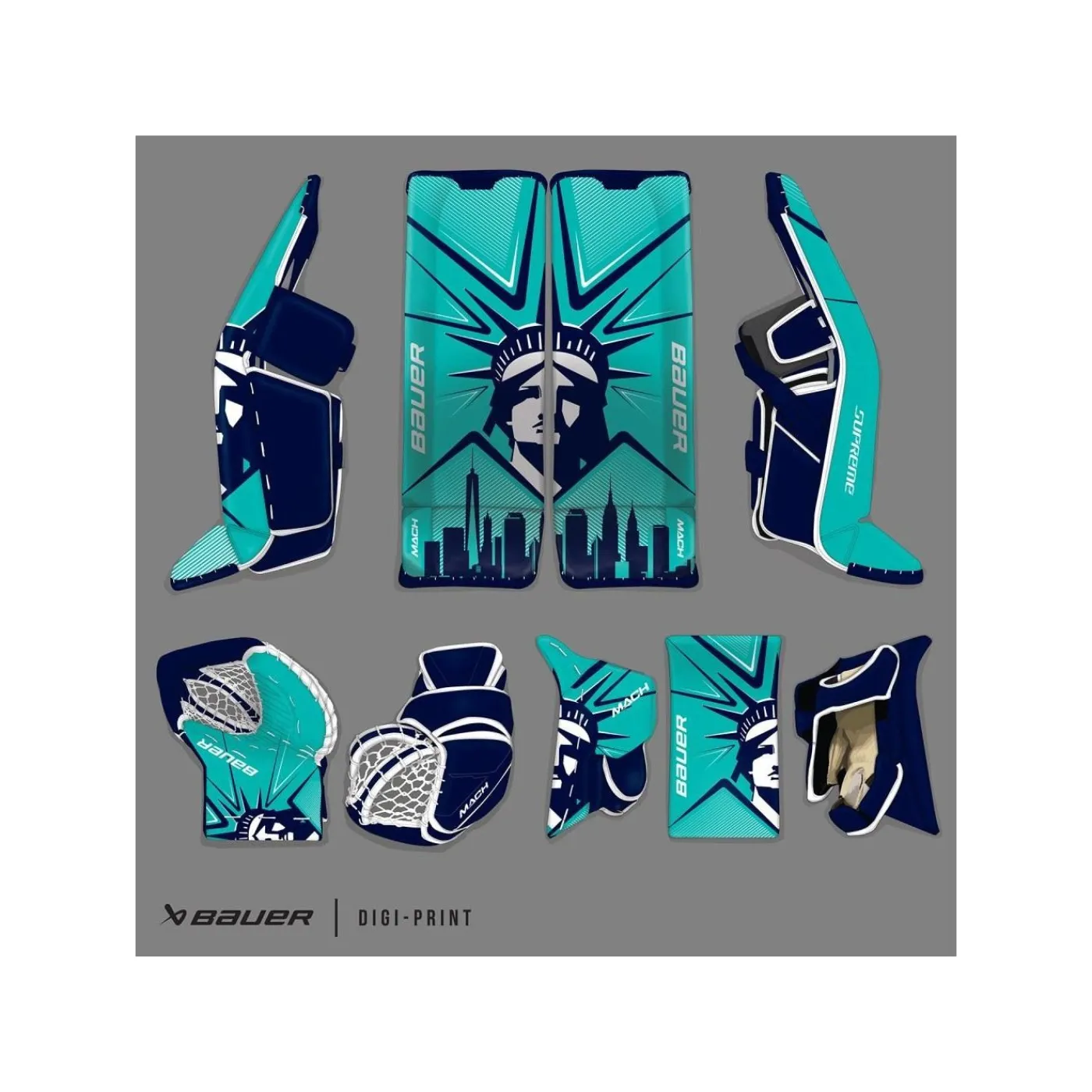 Sale Målvaktsbenskydd Custom Supreme Shadow Sr - Digital Print Mybauer Målvakt
