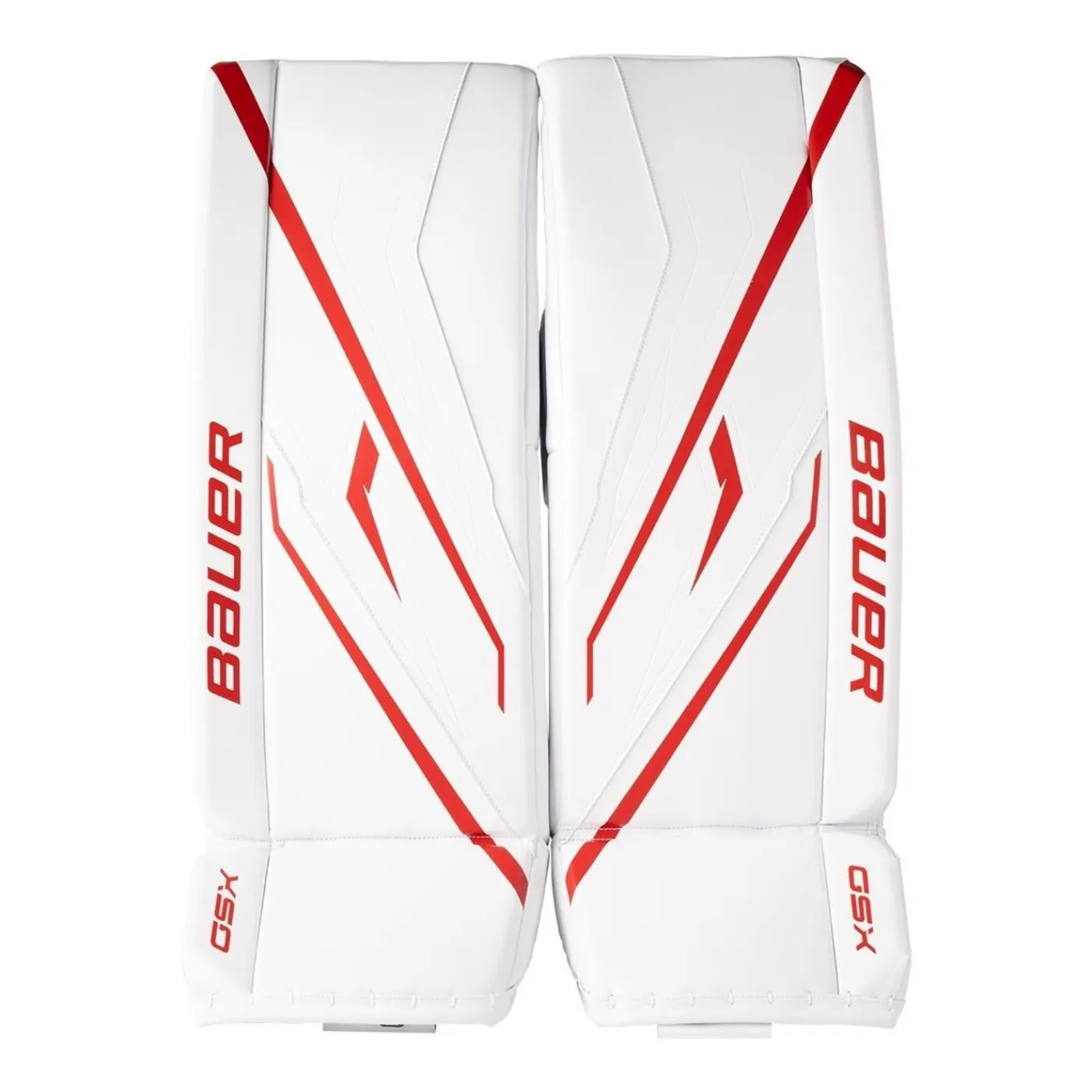 New Målvaktsbenskydd GSX Sr White/Red Målvaktsbenskydd Senior