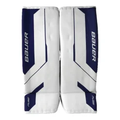 New Målvaktsbenskydd Supreme Fuse Sr White/Navy Målvaktsbenskydd Senior|Bauer