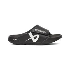 Tofflor OOFOS Slide Sport Flex Black Badtofflor Bauer|Bauer