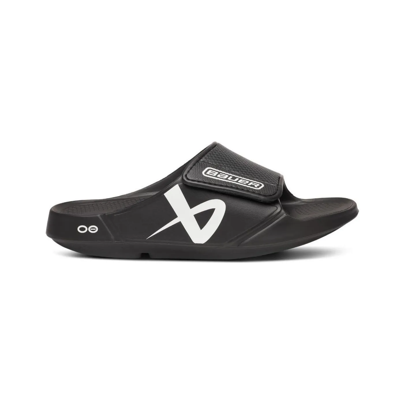 Tofflor OOFOS Slide Sport Flex Black Badtofflor Bauer|Bauer