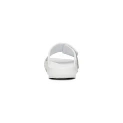 Online Tofflor OOFOS Slide Sport Flex White/Blue Badtofflor Bauer