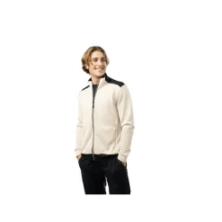 Best Tröja Full Zip FLC Texture Sr White Tröjor Senior