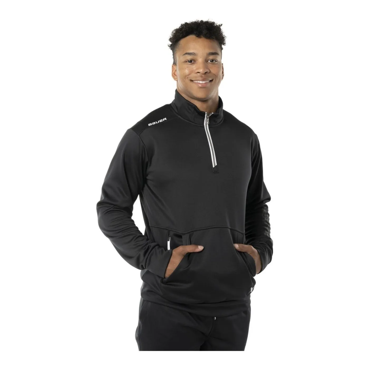 Online Tröja Team Fleece 1/2 Zip Sr Black Teamtextil Tröjor Sr|Tröjor Senior