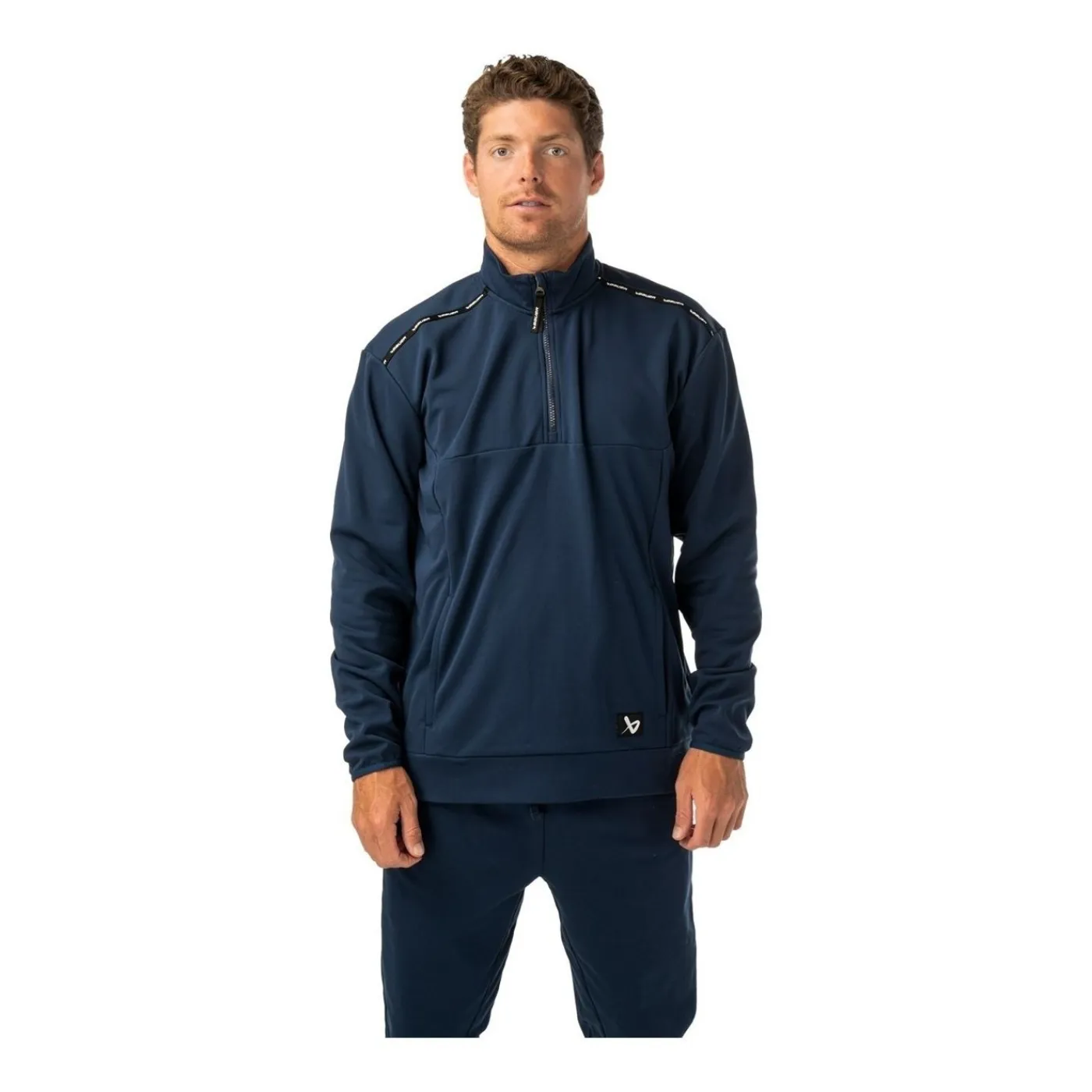 Hot Tröja Team Fleece 1/2 Zip Sr Navy Tröjor Senior