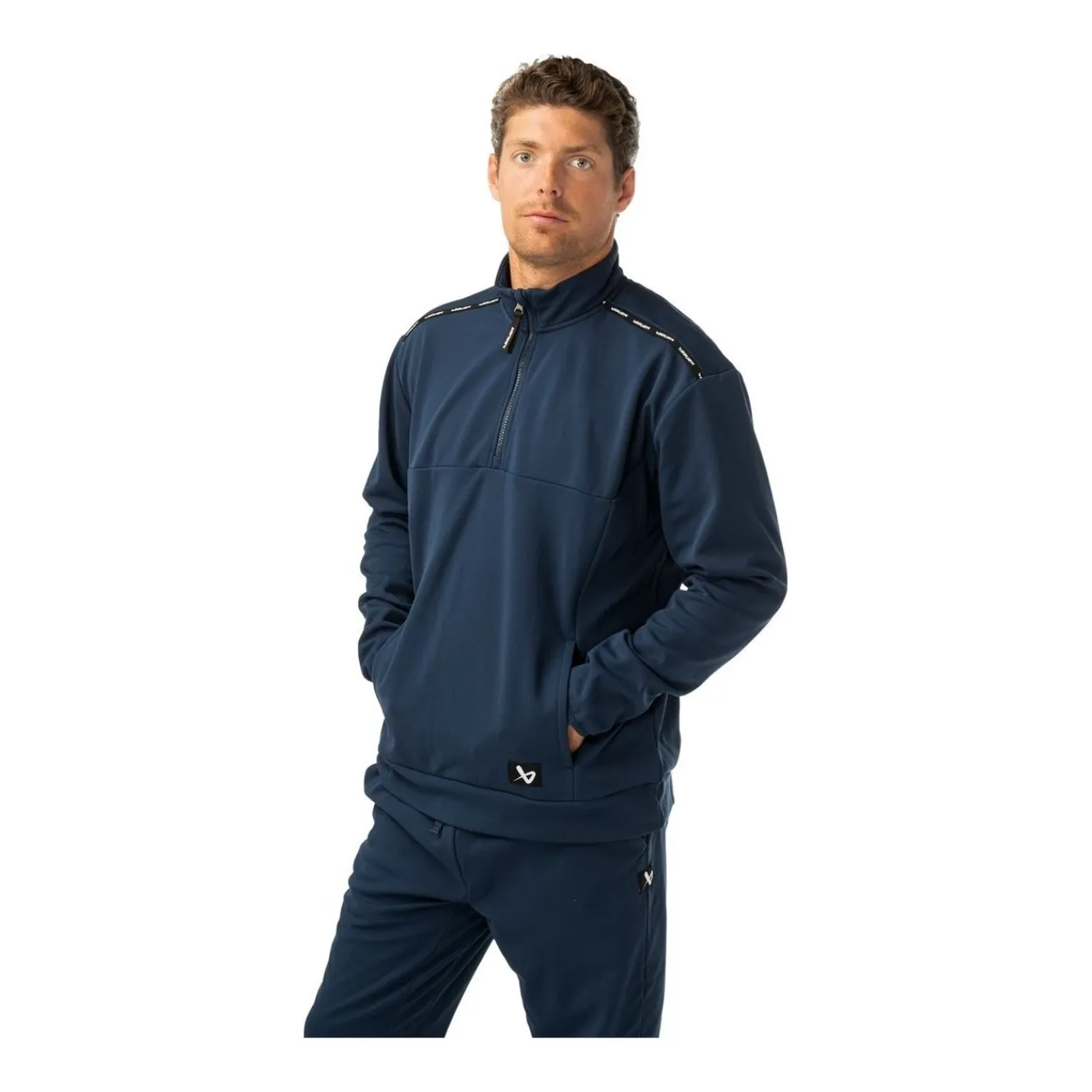 Hot Tröja Team Fleece 1/2 Zip Sr Navy Tröjor Senior