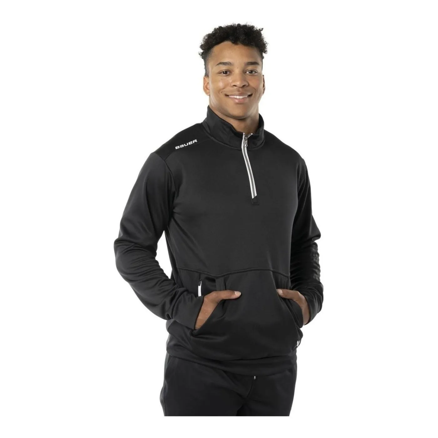 Sale Tröja Team Fleece 1/2 Zip Yth Black Tröjor Junior|Teamtextil Tröjor Jr