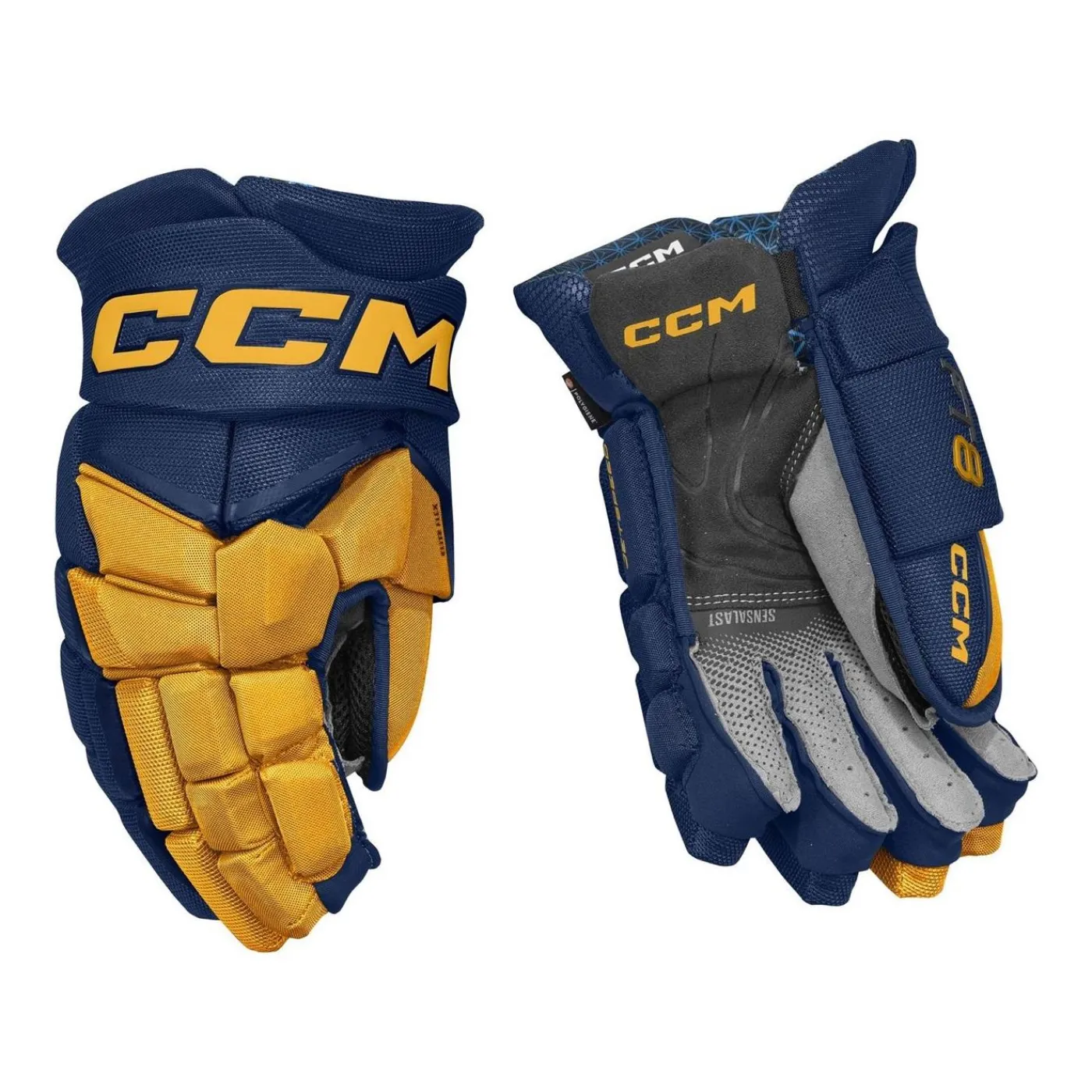 Clearance Hockeyhandskar Jetspeed FT8 Sr Navy/Sunflower Hockeyhandskar Senior
