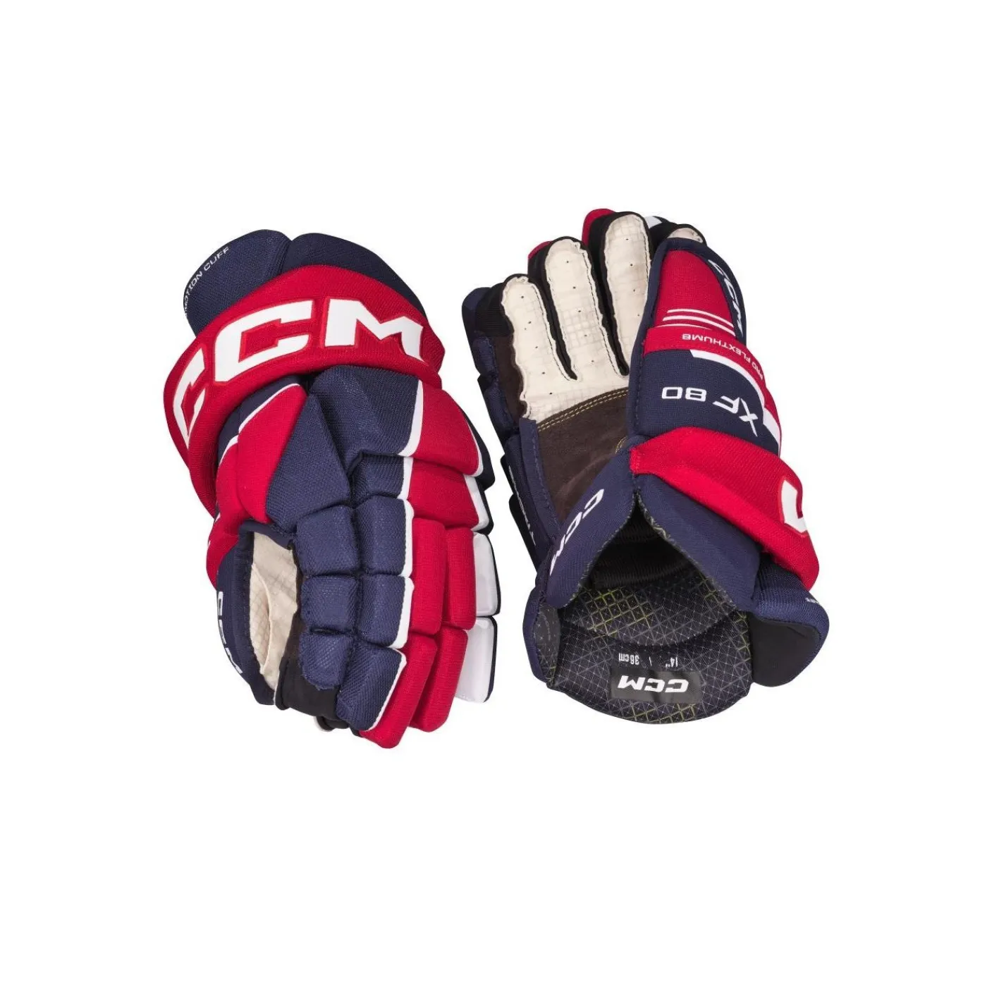 Clearance Hockeyhandskar Tacks XF 80 Jr Navy/Red/White Hockeyhandskar Junior