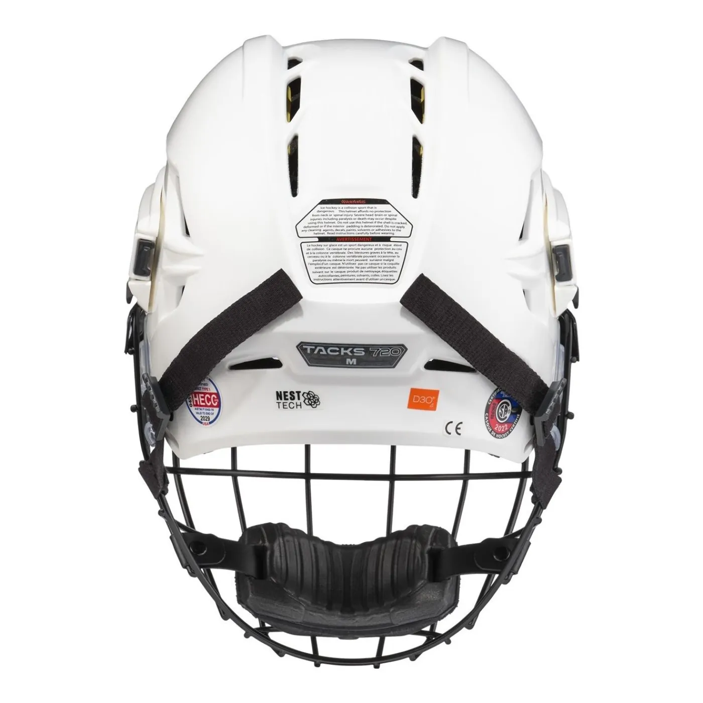 New Hockeyhjälm Tacks 720 Combo White Hockeyhjälmar Med Galler