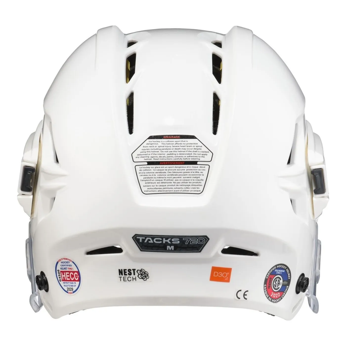 Clearance Hockeyhjälm Tacks 720 Sr White Hockeyhjälmar Utan Galler