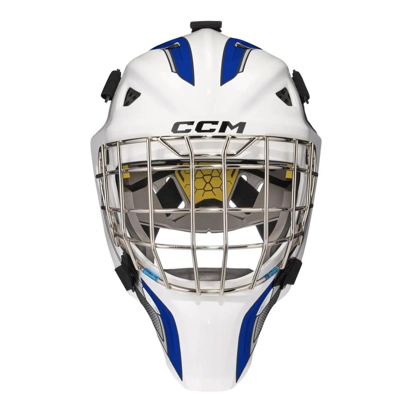 Sale Målvaktsmask Axis F5 Certified Cat-Eye Dekal Yth White/Royal Barn Målvaktsmasker Barn (Yth)
