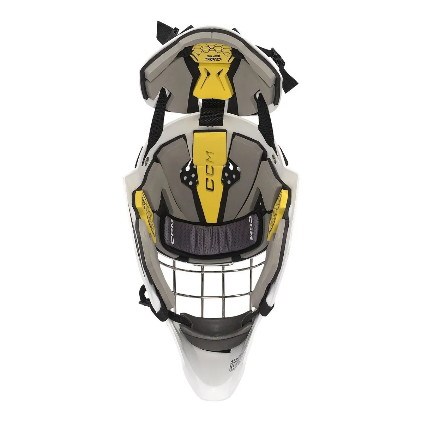 Sale Målvaktsmask Axis F5 Certified Cat-Eye Dekal Yth White/Royal Barn Målvaktsmasker Barn (Yth)