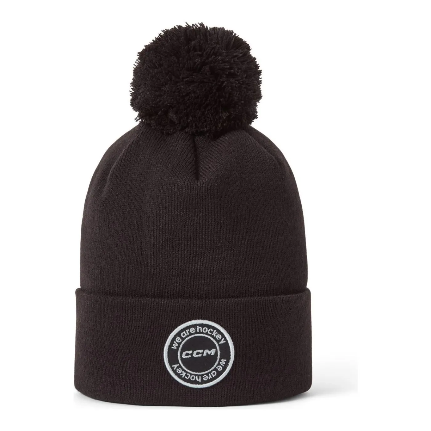 Hot Mössa Pom Knit Beanie Black Mössor Ccm