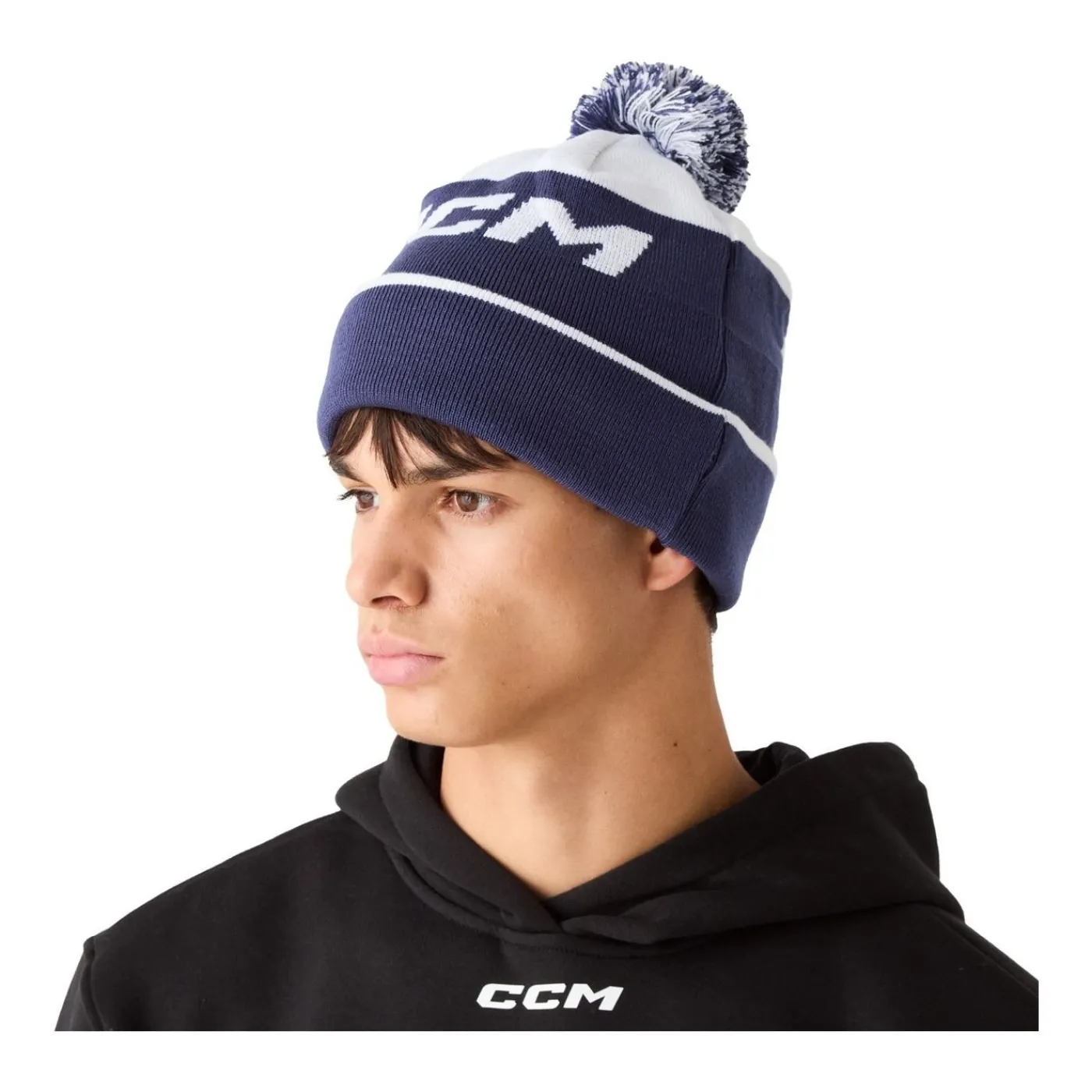 Hot Mössa Pom Knit Polar Fleece Team Navy Mössor Ccm