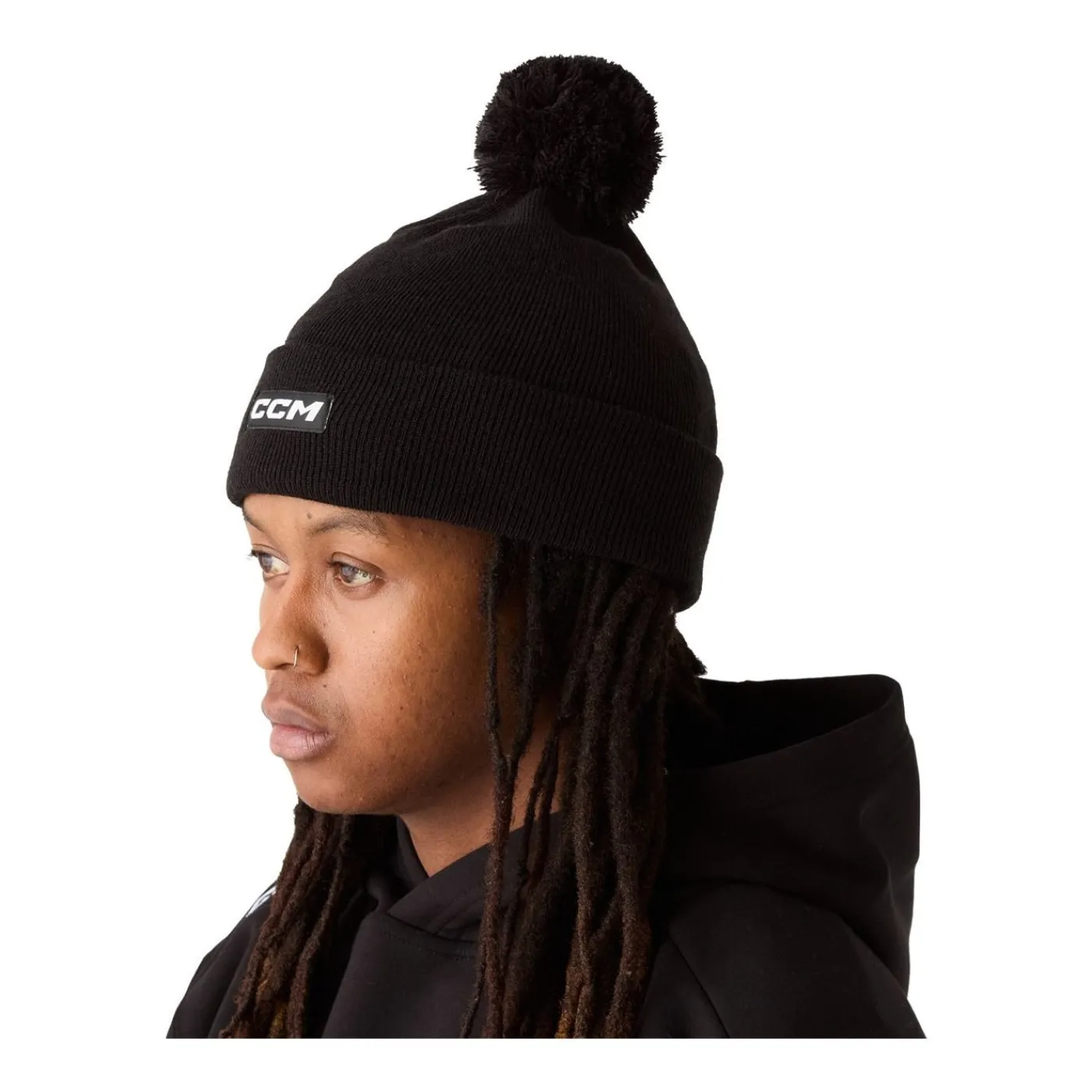 Mössa Pom Knit Team Black Mössor Ccm