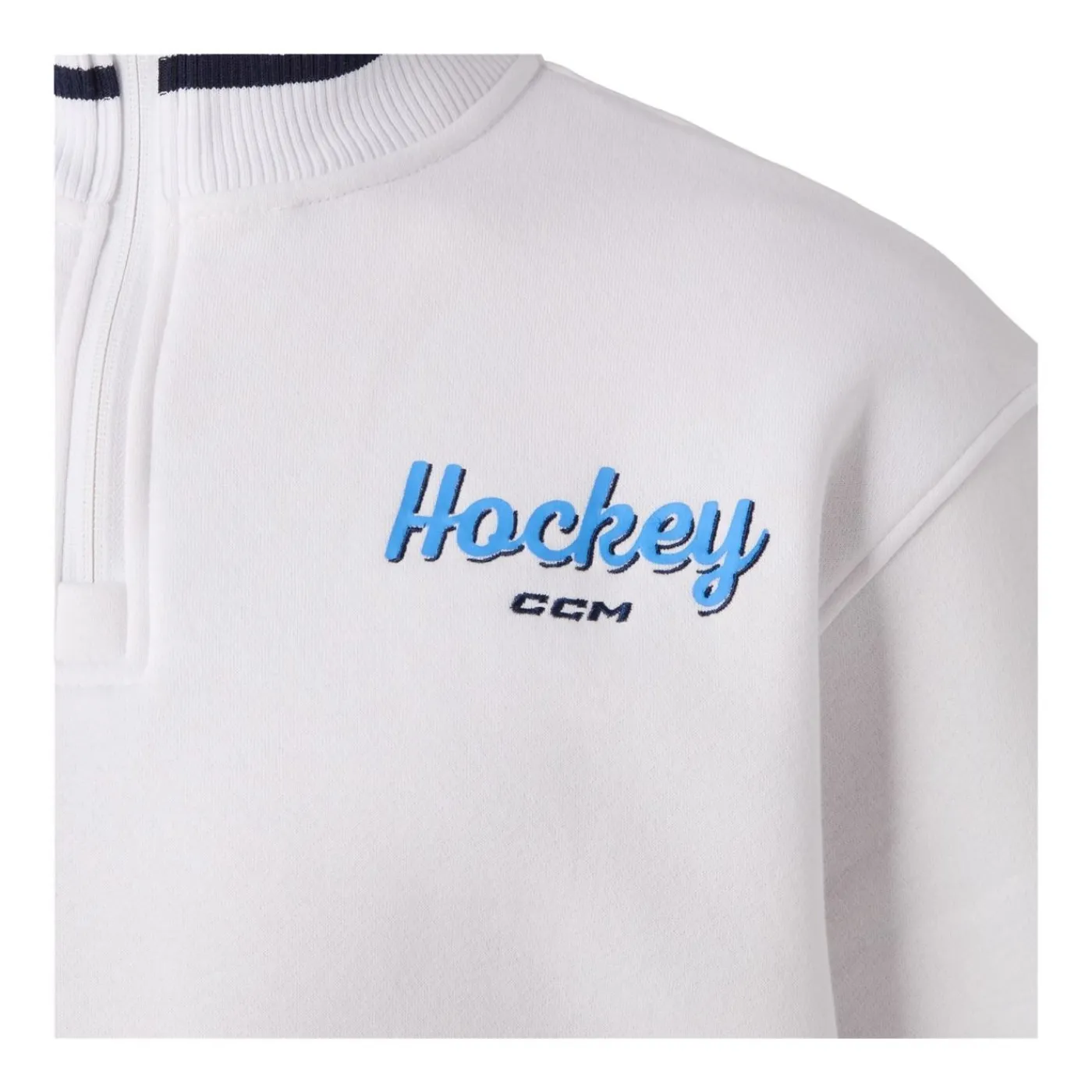 Sale Tröja Stripe Quarter Zip Sr White Tröjor Senior