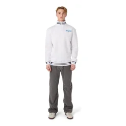 Sale Tröja Stripe Quarter Zip Sr White Tröjor Senior