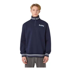 New Tröja Stripe Quarter Zip Sr Navy Tröjor Senior