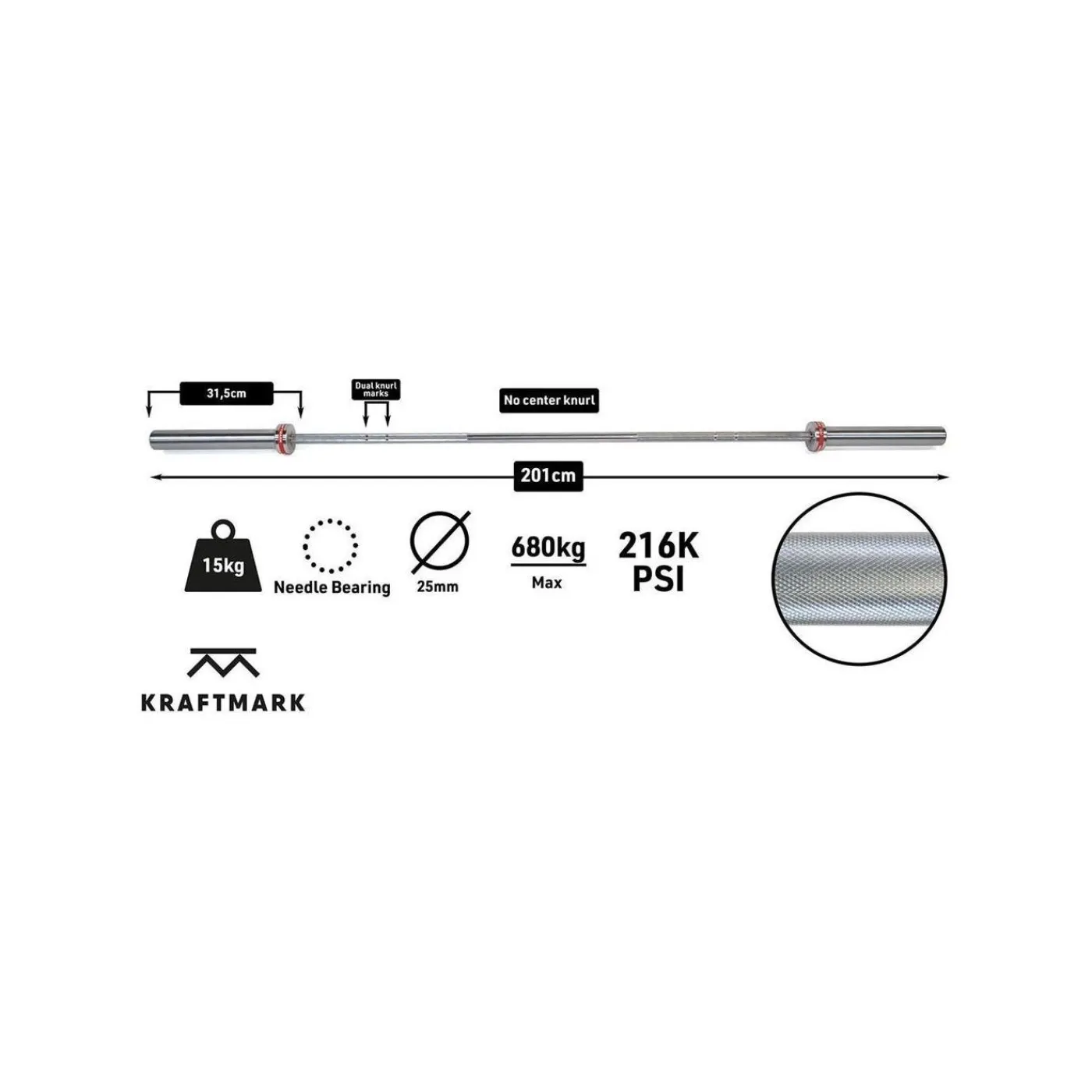 Online Internationell Skivstång 50Mm Cf 15Kg 3.0 Styrketräning|Kraftmark