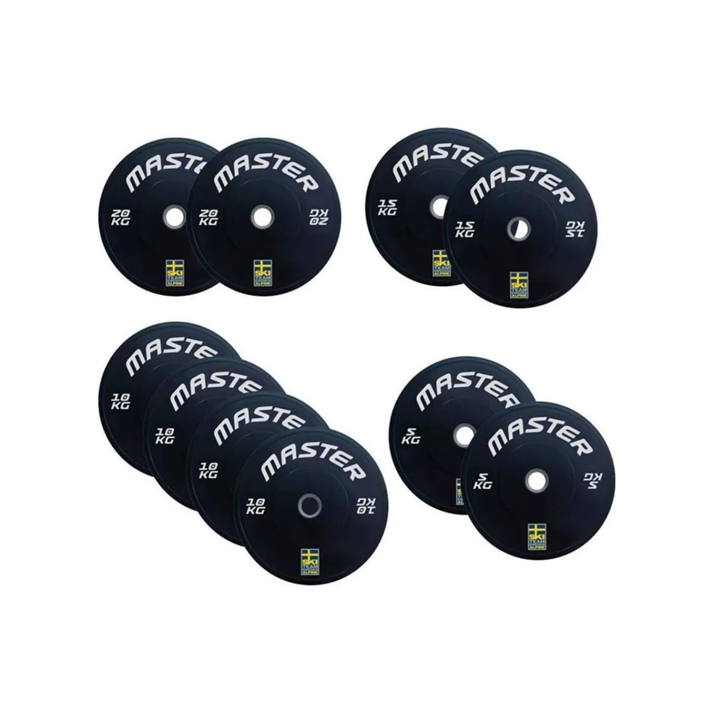 Sale Viktskiva Bumper Bumper Set 120 Kg Skiteam Master Fitness|Styrketräning