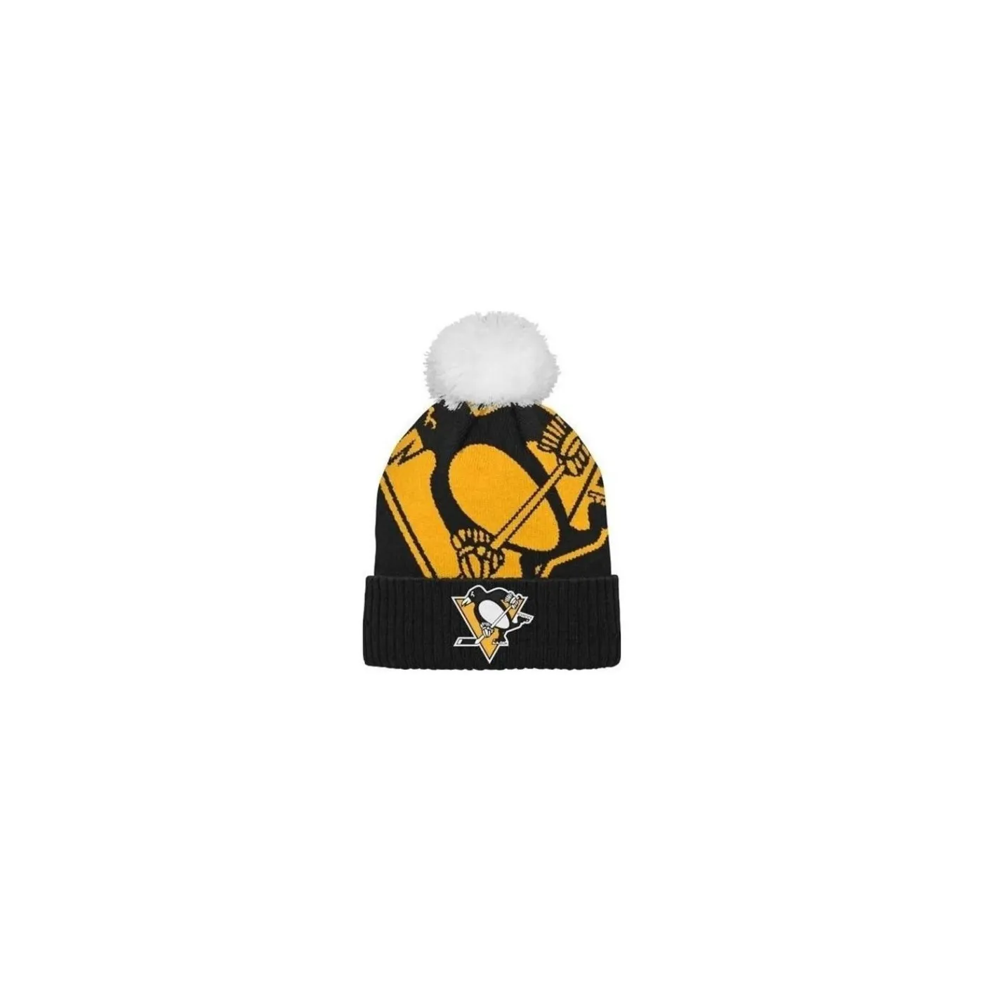 Online Mössa Big Face Cuffed Pom Jr Pittsburgh Penguins Outerstuff|Mössor Nhl