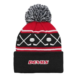 Hot Mössa Face-Off Pom Yth New Jersey Devils Outerstuff|Mössor Nhl