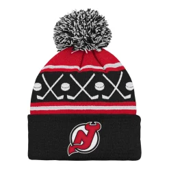Hot Mössa Face-Off Pom Yth New Jersey Devils Outerstuff|Mössor Nhl