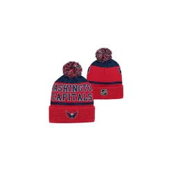 New Mössa Puck Pattern Cuffed Pom Jr. - Washington Capitals Outerstuff|Mössor Nhl
