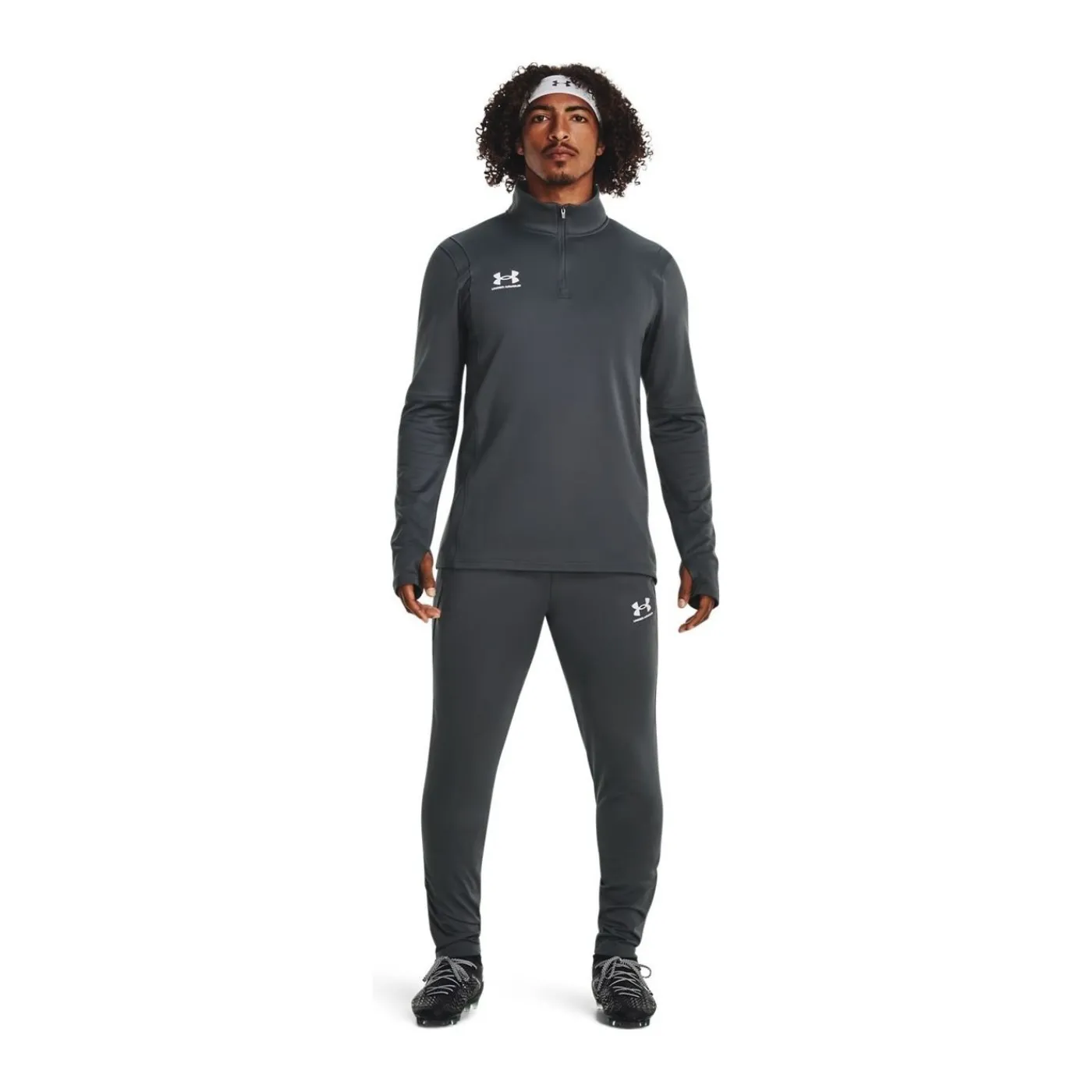 New Byxor Challenger Training Youth Castlerock Light Heather Byxor Junior|Under Armour