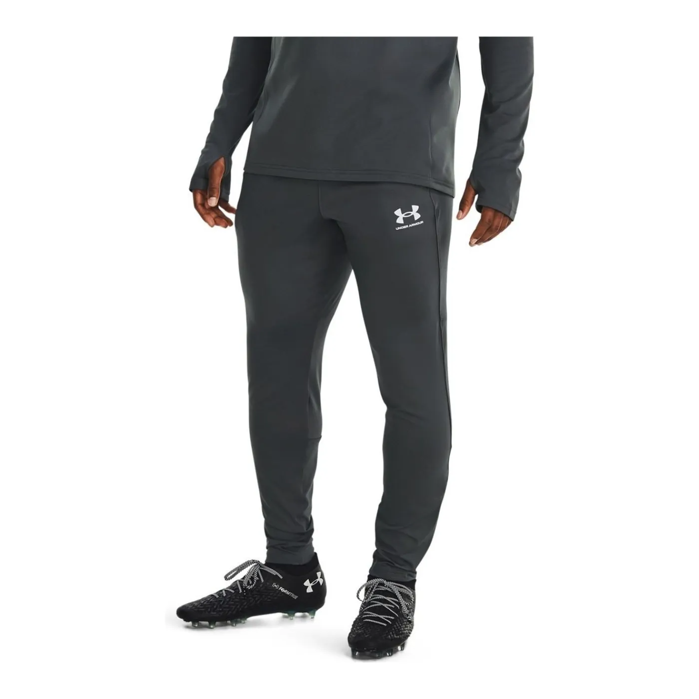 New Byxor Challenger Training Youth Castlerock Light Heather Byxor Junior|Under Armour