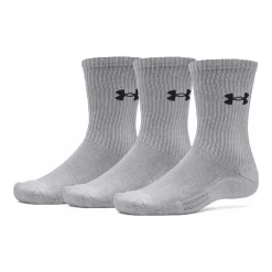 Outlet Strumpor Performance Cotton 3-pack Halo Grey Under Armour|Hockeystrumpor