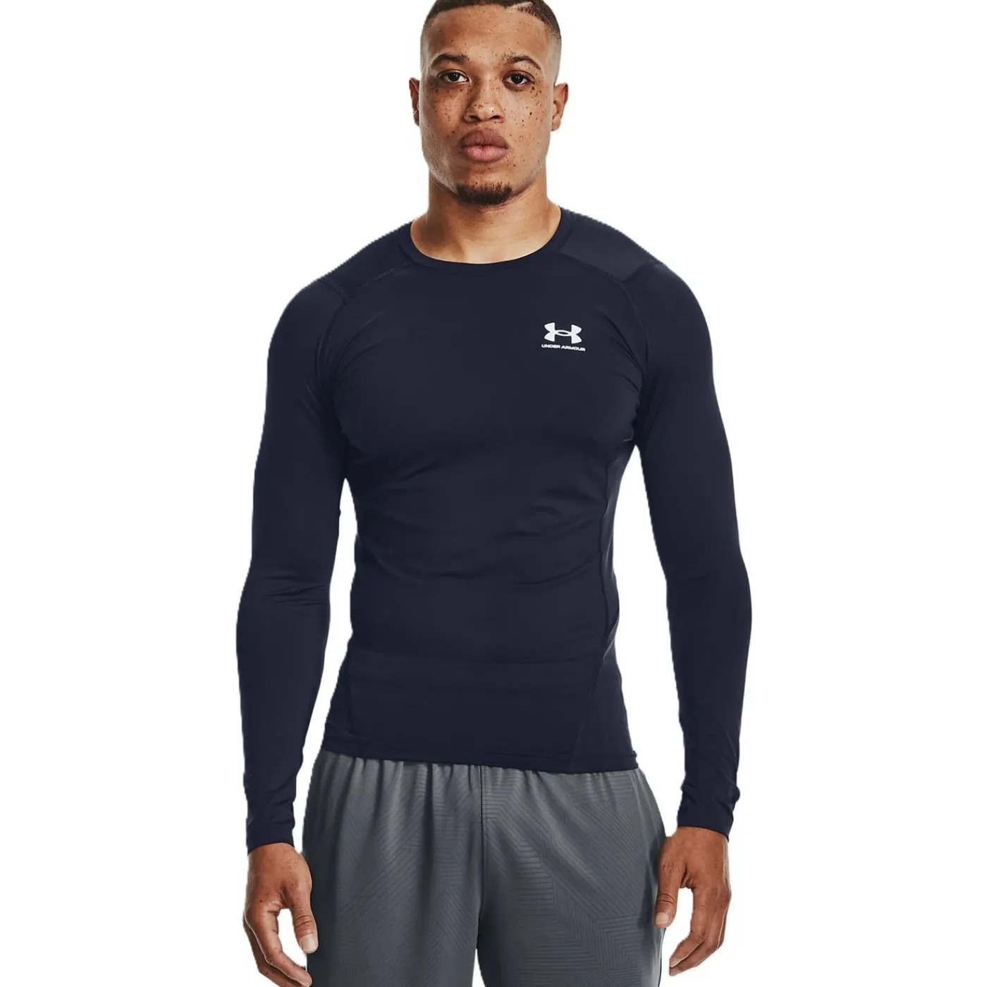 New Tröja HG Comp LS Midnight Navy Tröjor Senior|Under Armour