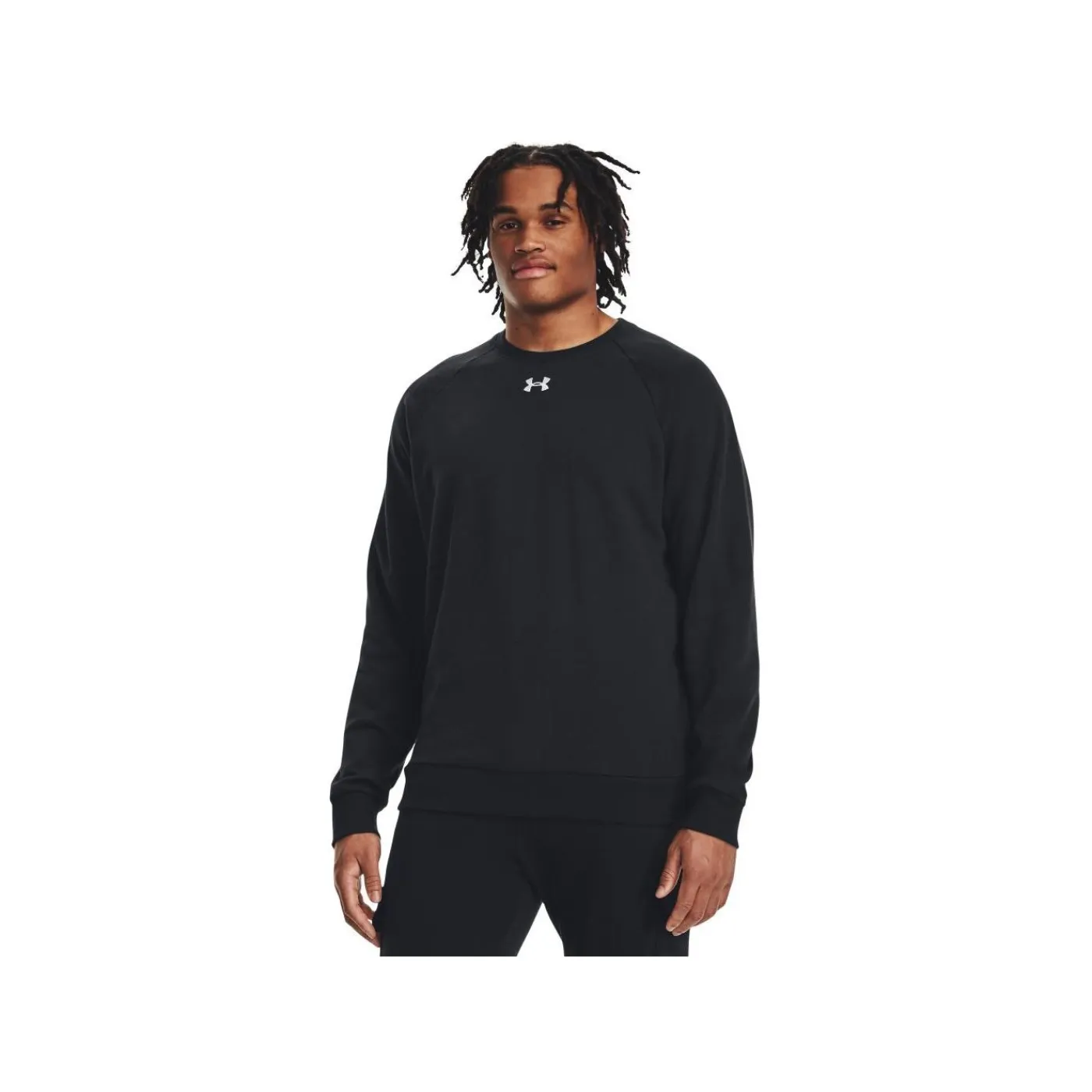 Clearance Tröja Rival Fleece Crew Black Tröjor Senior|Under Armour