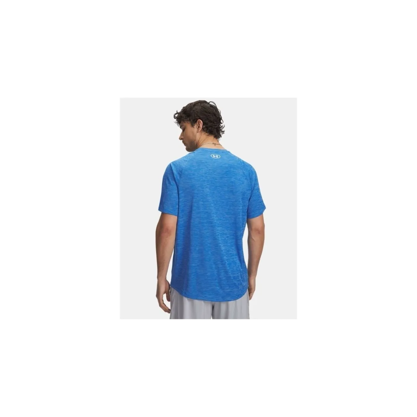 Best T-shirt Tech Textured Blue Atlantis Under Armour