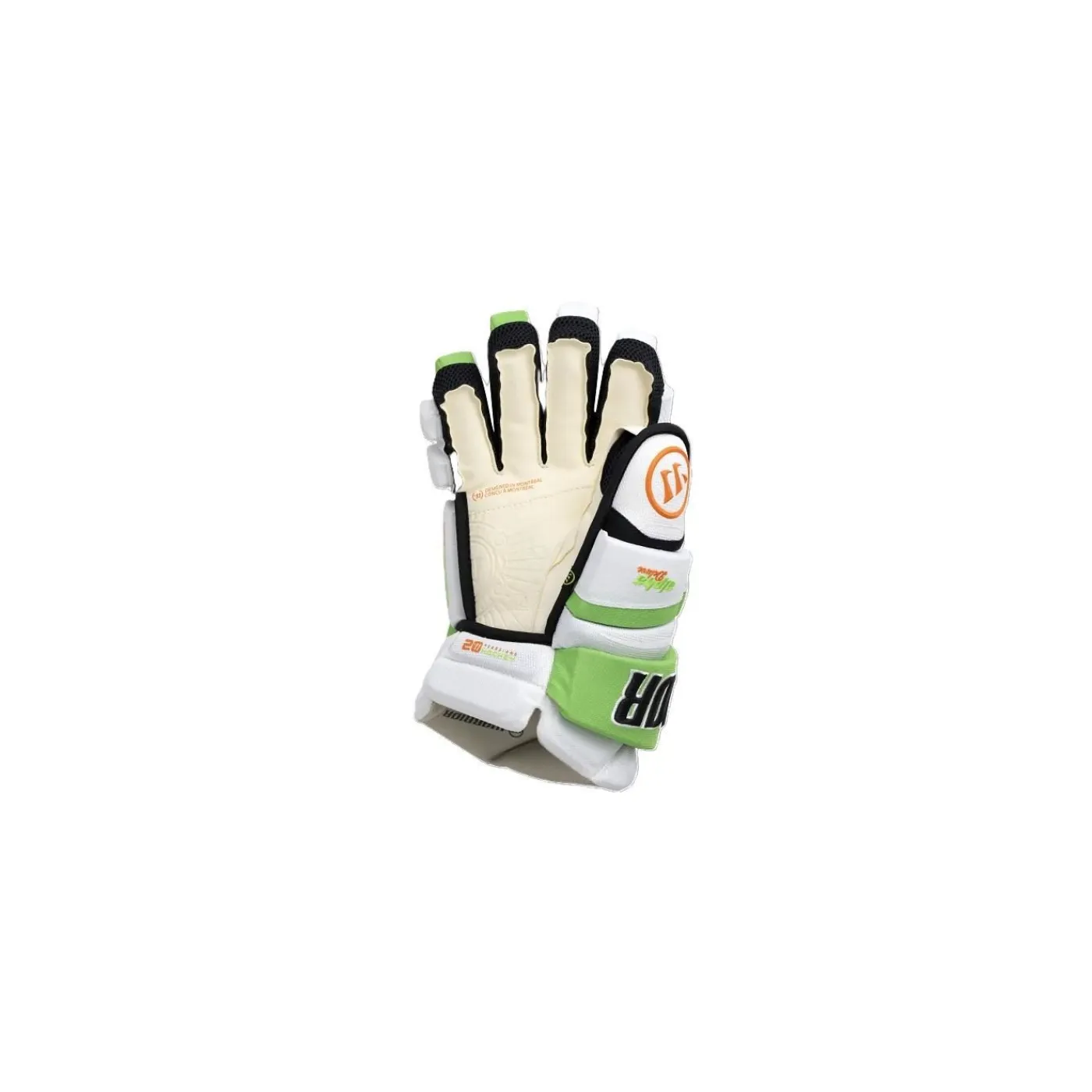 Hot Hockeyhandskar Alpha Deluxe Sr White/Green Warrior|Hockeyhandskar Senior